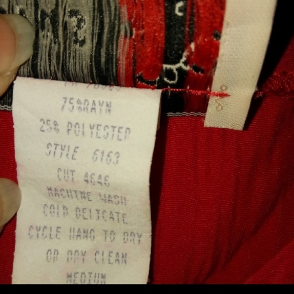 Cactus Flower M Vintage Red Maxi Dress & Jacket Set - Picture 5 of 5